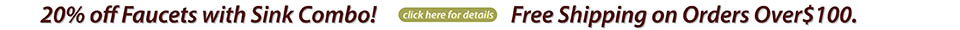 Free Shipping on Most Sinks