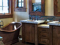 Copper bathtub environmental shot