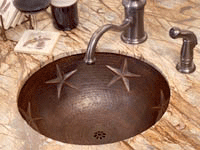 Copper Bath Sink as Bar Sink