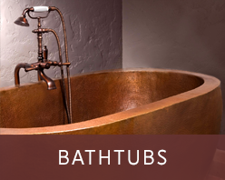 Hand hammered copper bathtubs