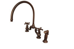 Sonoma Forge | Kitchen Faucet | Brownstone with Large Swivel Spout | Deck Mount