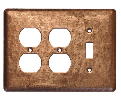 3 gang Duplex-Toggle Copper Switch Plate Cover