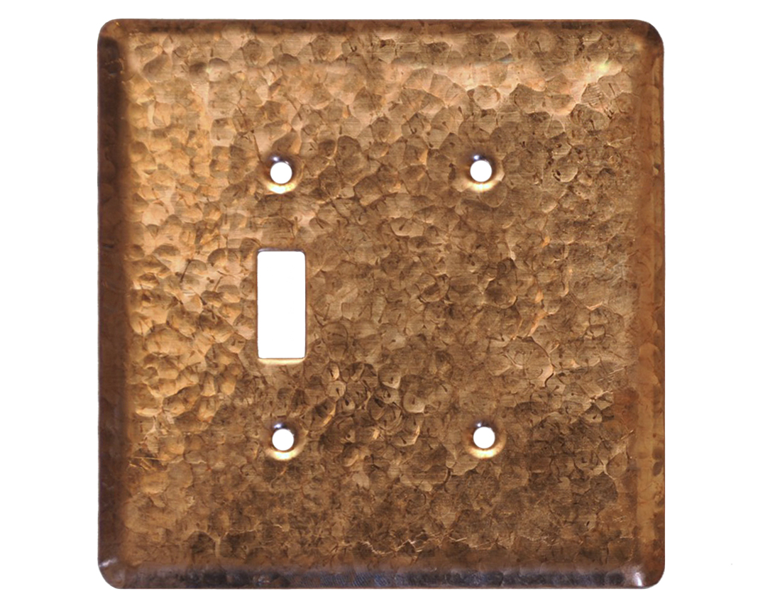 Picture of 2 gang Toggle-Blank Copper Switch Plate Cover