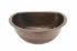 20" Copper Bar Sink - D-Shape by SoLuna