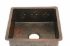 Large Square Copper Prep Sink - Fleur de Lis
