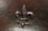17" Round Copper Bathroom Sink - Fleur de Lis by SoLuna