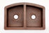 36" Rounded Front Copper Farmhouse Sink - 50/50 by SoLuna