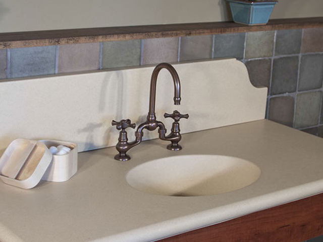 Picture of Sonoma Forge | Bathroom Faucet | Brownstone Gooseneck | Deck Mount