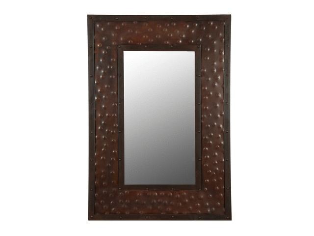 Picture of Medium Square Hammered Metal Mirror