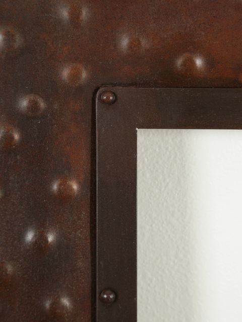 Picture of Large Rectangular Hammered Metal Mirror