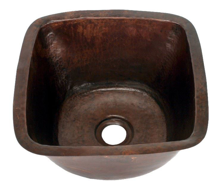 15" Copper Bar Sink w/Rounded Edge by SoLuna