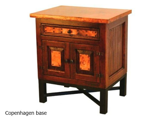 Picture of Country Nightstand with Copper Panels - 7 styles