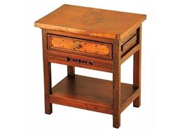 Taos Nightstand with Copper Panels