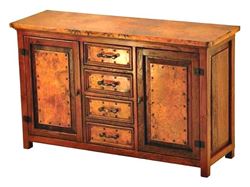 Picture of Francisco Copper and Old Wood Buffet - 2 Doors and 4 Drawers
