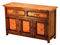 Francisco Copper and Old Wood Buffet - 3 Doors and 2 Drawers