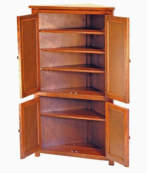 Picture of Tall Corner Cabinet with Copper Panels