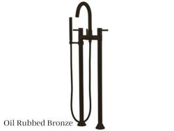 Kingston Brass Concord Floor Mount Tub Filler Faucet with Hand Shower