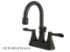 NuFrench KS2615DFL Double-Handle 3-Hole Deck Mount 4-Inch Centerset Bathroom Faucet with Brass Pop-Up, Oil Rubbed Bronze