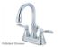NuFrench KS2611DFL Double-Handle 3-Hole Deck Mount 4-Inch Centerset Bathroom Faucet with Brass Pop-Up, Polished Chrome