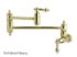 Restoration KS3102AL Two-Handle 1-Hole Wall Mount Pot Filler, Polished Brass