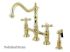 Kingston Brass Kitchen Faucet | Heritage | Bridge | Side Spray| | Deck Mount