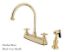Kingston Brass Kitchen Faucet | Restoration 8" | Centerset | Side Spray | Deck Mount