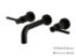 Kaiser KS8120DKL Double-Handle 3-Hole Wall Mount Bathroom Faucet, Matte Black