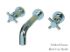 Concord KS8121DX Double-Handle 3-Hole Wall Mount Bathroom Faucet, Polished Chrome