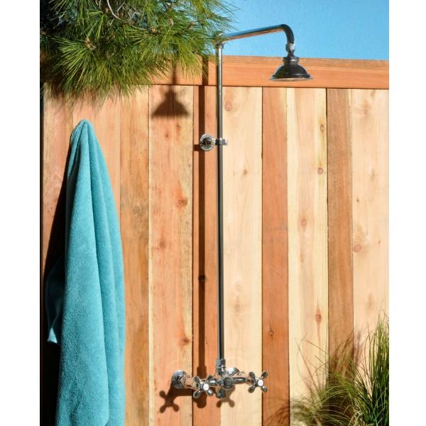 Picture of Strom Plumbing Wall-Mounted Outdoor Shower System