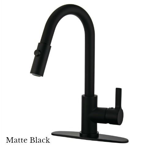 Picture of Kingston Brass Continental Single Handle Pull-Down Kitchen Faucet