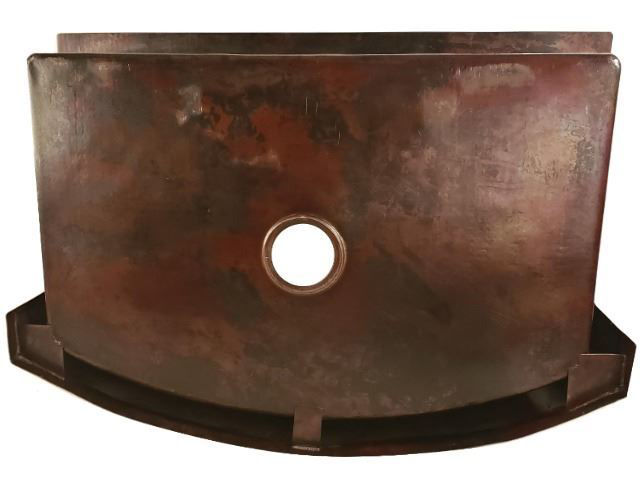 Rounded Front Copper Farmhouse Sink - 50/50 by SoLuna
