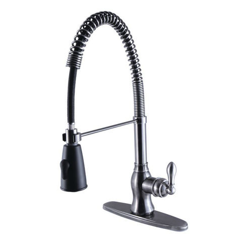 Kingston Brass Gourmetier Single Handle Pull-Down Kitchen Faucet