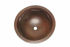 17" Round Copper Bathroom Sink - Pescado with Rolled Rim by SoLuna