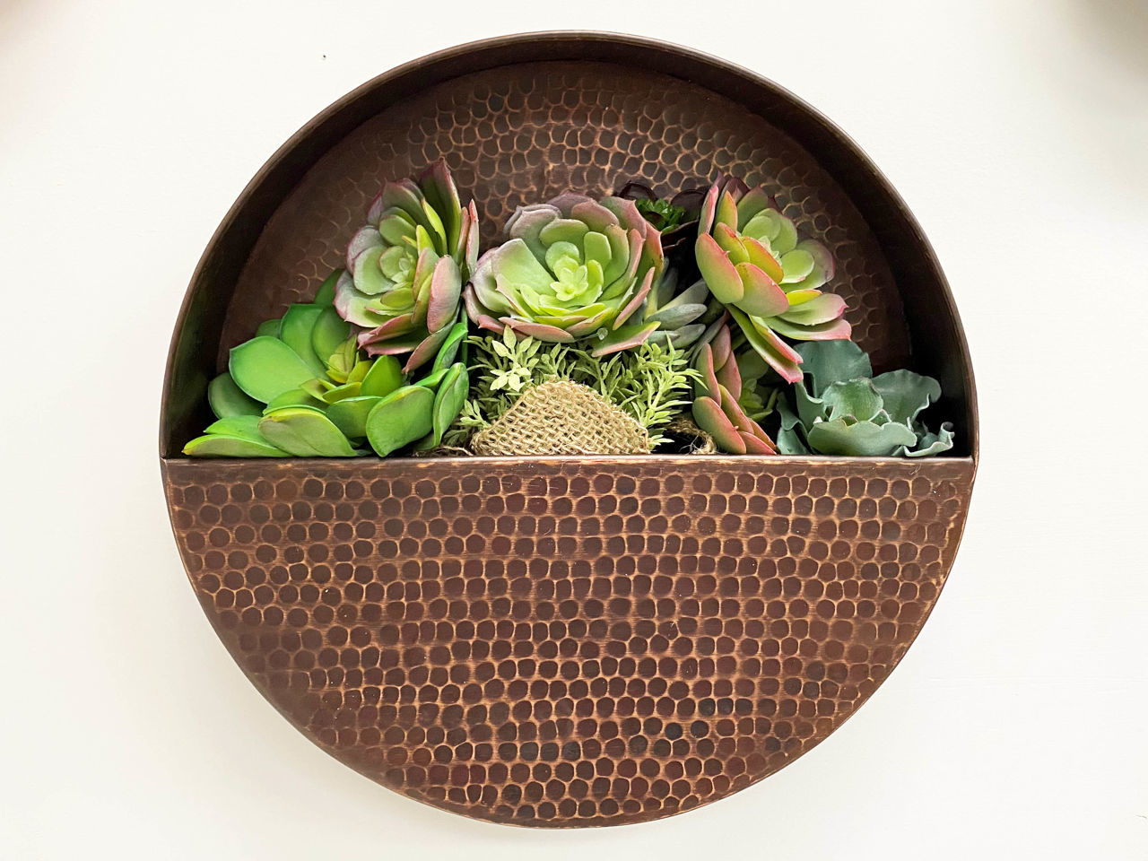 Picture of Round Hanging Copper Wall Planter by SoLuna