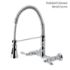 Gourmetier Heritage wall-mount faucet GS1241AL - Polished Chrome Finish - Metal Lever Handles