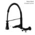 Gourmetier Heritage wall-mount faucet GS1240PL - Matte Black Finish - Metal Lever Handles