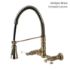 Gourmetier Heritage wall-mount faucet GS1243PL- Antique Brass finish - ceramic lever handles