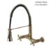 Kingston Brass Wall Mount Faucet GS1243AX - Antique Brass finish - cross handles