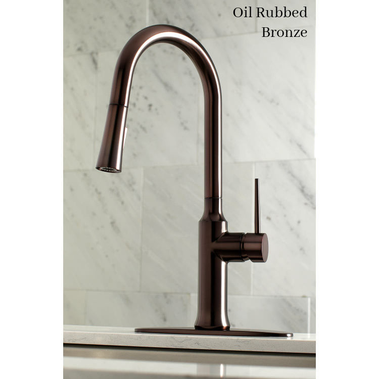 Kingston Brass New York Deck Mount Faucet LS2725NYL - Oil Rubbed Bronze - with escutcheon plate