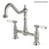 KIngston Brass Bel Air Bridge Kitchen Faucet KS1178BPL Brushed Nickel Finish