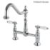 KIngston Brass Bel Air Bridge Kitchen Faucet KS1171BPL Polished Chrome Finish