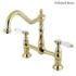 KIngston Brass Bel Air Bridge Kitchen Faucet KS1172BPL Polished Brass Finish