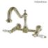 Kingston Brass Bel-Air Wall Mount Bridge Kitchen Faucet KS1242BPL Polished Brass Finish