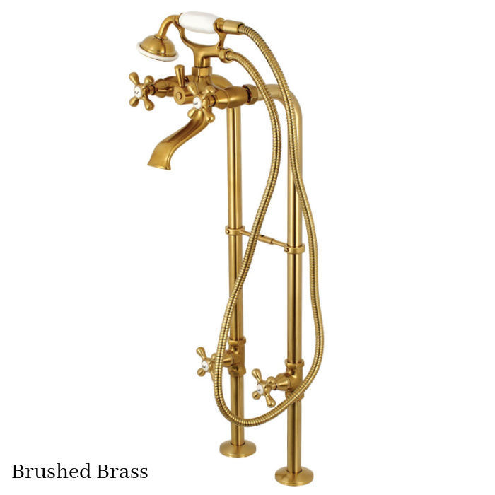 Kingston Brass Floor Mount Tub Filler Faucet CCK266K7 Brushed Brass Finish