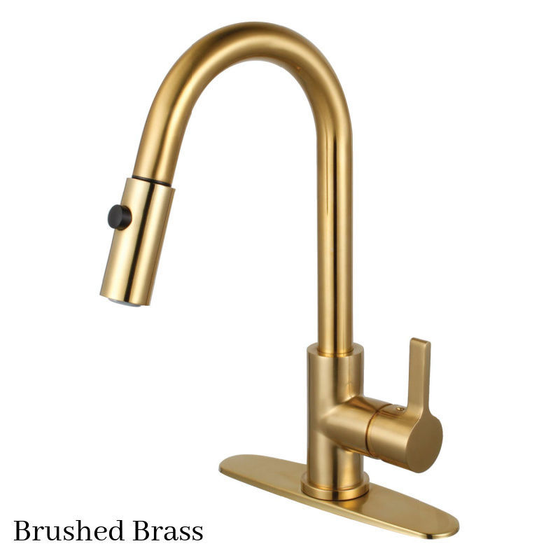 Polished Chrome Kingston Brass KS7821TLBS Templeton Single Handle HIGH SPOUT Kitchen Faucet with Brass Sprayer 