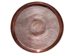 Round Polished Copper Serving Tray By SoLuna