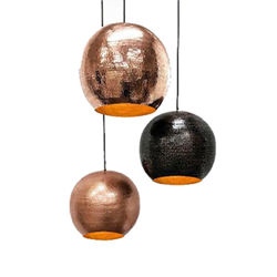 SoLuna Copper Lights | 3 Globe Pendant Chandelier | Multi 2