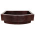 Short Apron Rounded Front with Flat Ends  Copper Farmhouse Sink by SoLuna