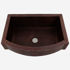 Short Apron Rounded Front with Flat Ends  Copper Farmhouse Sink by SoLuna
