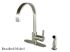 Kingston Brass Kitchen Faucet | Continental | Single Handle | Side Spray | Deck Mount